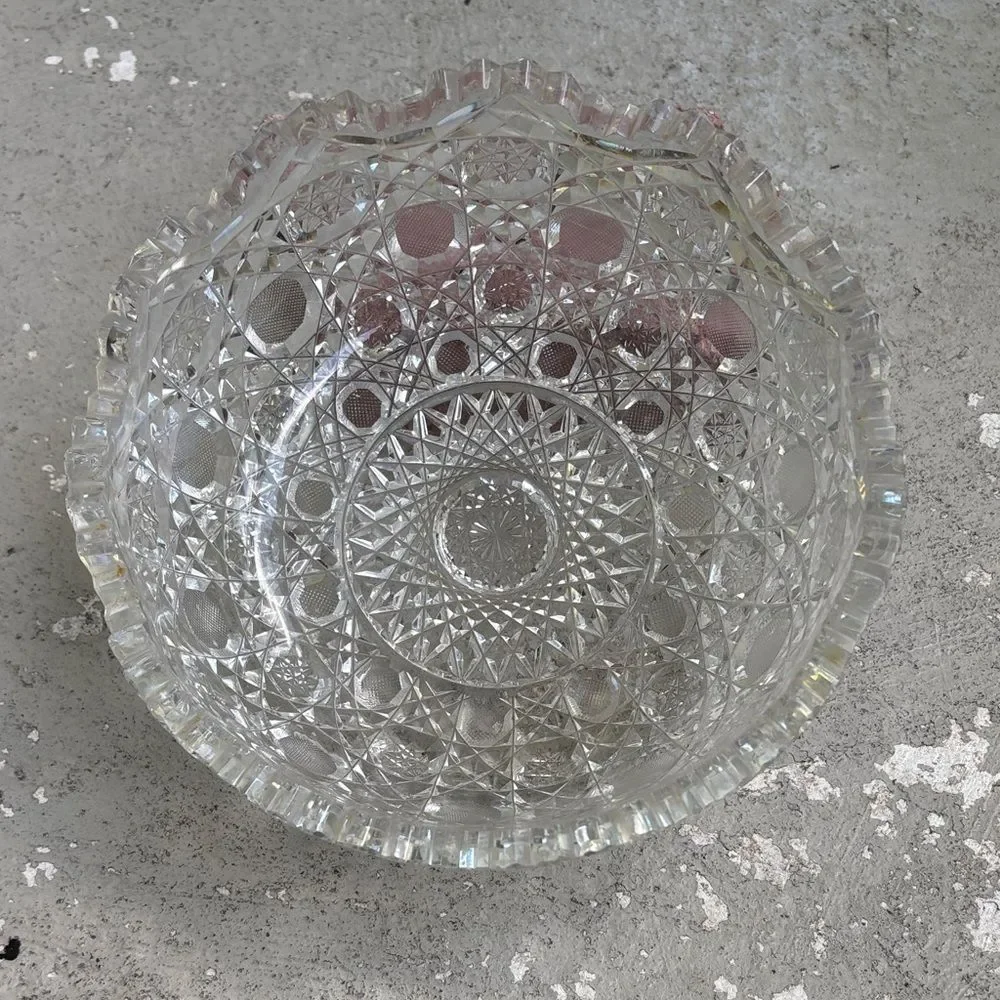 Vintage American brilliant cut crystal bowl
